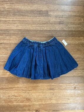 BNWT Aerie Offline Dark Blue Denim Button-Front Pleated Skort Size Small